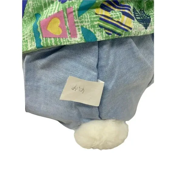 VTG Mty International Blue Boy Easter Bunny In Overalls/Jacket Plush 24" - Picture 11 of 11